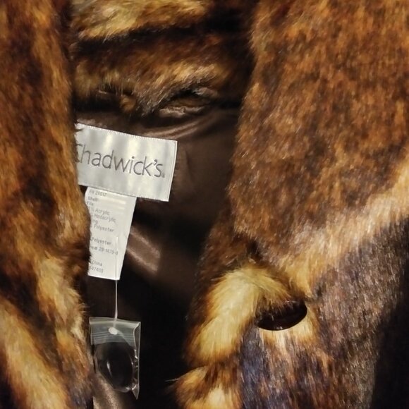 WOMENS WINTER PILE MID-LENGTH COAT BY CHADWICKS OF BOSTON/WOMENS SIZE SMALL - Picture 4 of 7